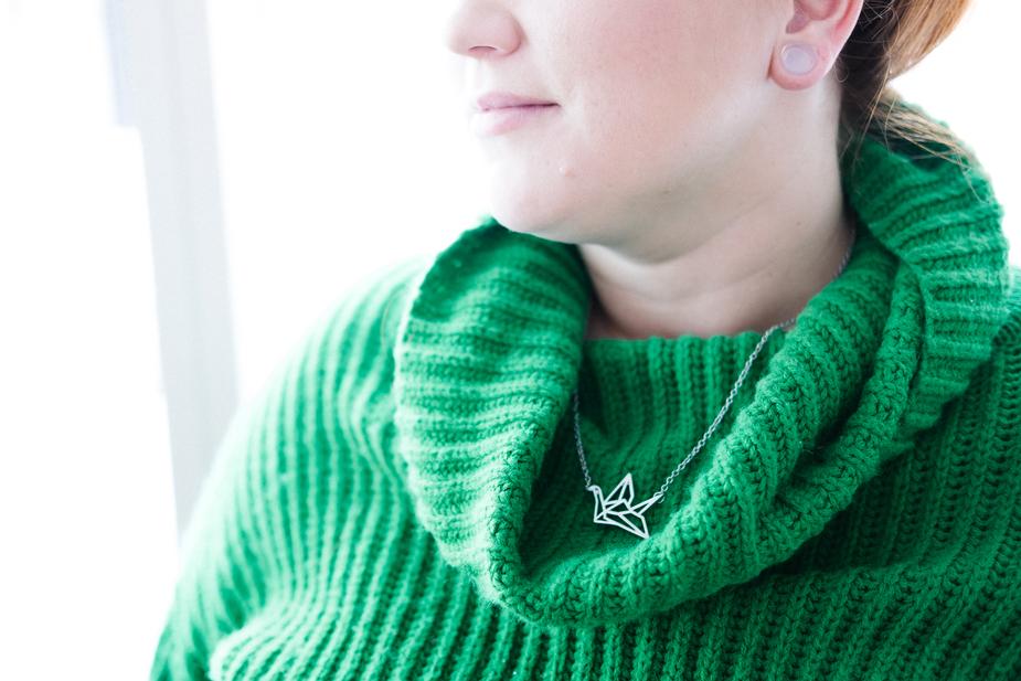 Origami Crane Necklace - wc-prakash